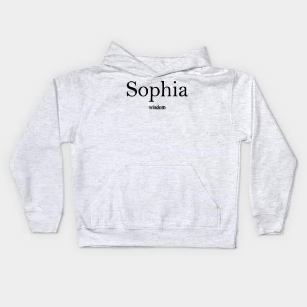 Sophia Name meaning Kids Hoodie by Demonic cute cat